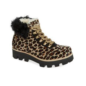 La Montelliana Tofane Calf Hair Hiking Boot with  Shearling Lining Sz 8